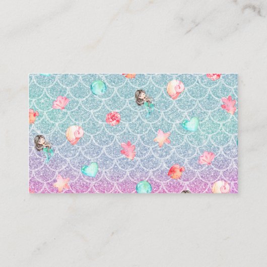 Carte de demande de carnet de sirènes pourpre pour (Dos)