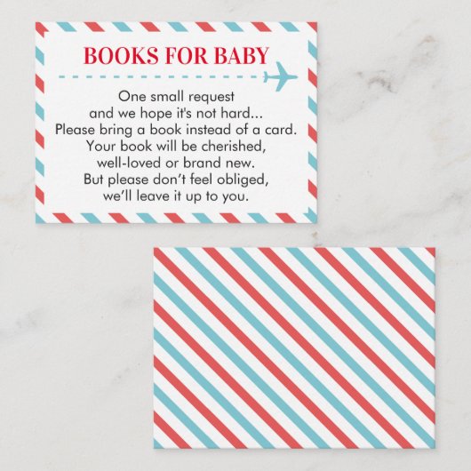 Carte de demande de carnet de voyage d'avion (Devant / Derrière)