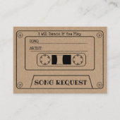 Carte de demande de chanson de mariage à cassette  (Devant)