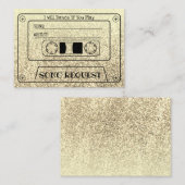 Carte de demande de chanson de mariage en cassette (Devant / Derrière)