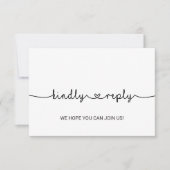 Carte de demande de chanson et de RSVP Love Hearts (Devant)