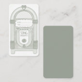 Carte de demande de chanson Eucalyptus Sage Green (Devant / Derrière)