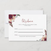 Carte de demande de chansons de Mariage rose de Bo (Devant)