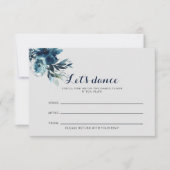 Carte de demande de chansons Mariage aquarelle (Devant)