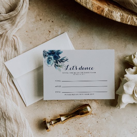 Carte de demande de chansons Mariage aquarelle