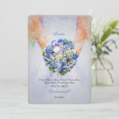 Carte de demande de demoiselle d'honneur (Debout devant)