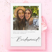 Carte de demande de demoiselle d'honneur minimalis