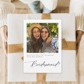 Carte de demande de demoiselle d'honneur minimalis