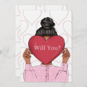 Carte de demande de demoiselle d'honneur pour la S (Devant / Derrière)