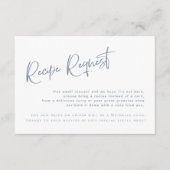 Carte de demande de Fête des mariées bleue Denim (Devant)