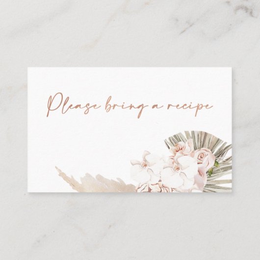 Carte de demande de Fête des mariées florale Boho (Dos)