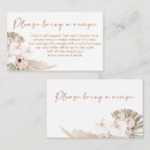 Carte de demande de Fête des mariées florale Boho (Devant / Derrière)