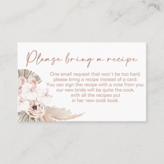 Carte de demande de Fête des mariées florale Boho (Devant)