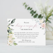 Carte de demande de Fête des mariées florale Boho (Debout devant)
