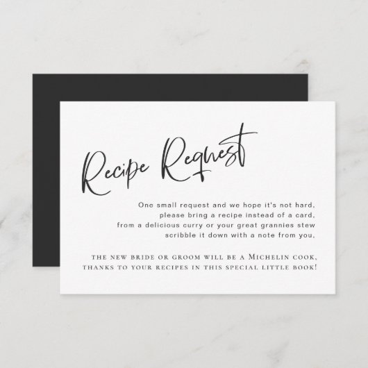 Carte de demande de Fête des mariées gothique noir (Devant / Derrière)