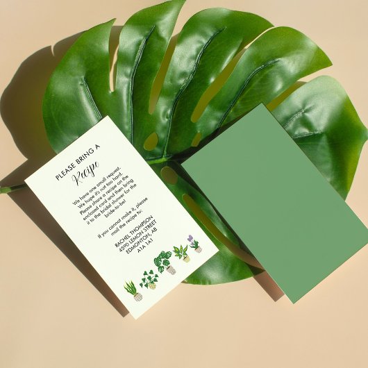 Carte de demande de Fête des mariées Plante pointi