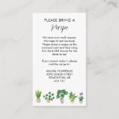 Carte de demande de Fête des mariées Plante pointi (Devant)