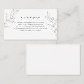 Carte de demande de feuille de feuille de feuillag (Devant / Derrière)