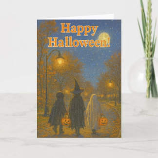Carte de demande de friandises d'Halloween
