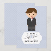 Carte de Demande de Garçon de Page (Devant / Derrière)