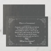 Carte de demande de garçon d'honneur Blackboard (Devant / Derrière)