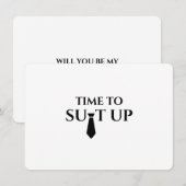 Carte de demande de garçon d'honneur Élégance mode (Devant / Derrière)