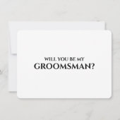 Carte de demande de garçon d'honneur Élégance mode (Dos)
