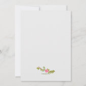 Carte de demande de jeune fille aux fleurs sarcell (Dos)