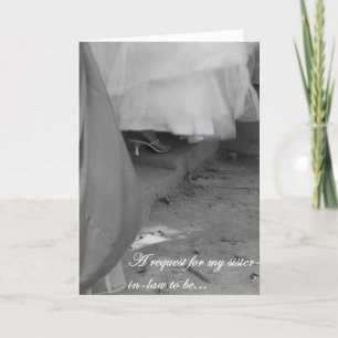 Carte de demande de la future gendre