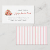 Carte de demande de la recette de douche nuptiale  (Devant / Derrière)