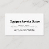 Carte de demande de la recette Retro Retro stylish (Devant)