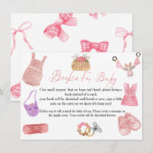 Carte de demande de livre Boho Clothesline pour bé (Devant / Derrière)