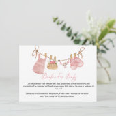 Carte de demande de livre Boho Clothesline pour bé (Debout devant)
