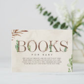 Carte de demande de livre pour Baby Shower Cactus (Debout devant)