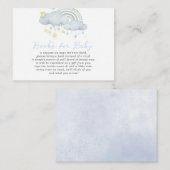 Carte de demande de livre pour Baby Shower garçon  (Devant / Derrière)