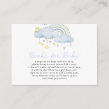 Carte de demande de livre pour Baby Shower garçon 