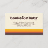 Carte de demande de livre pour Baby Shower Rétro V (Devant)