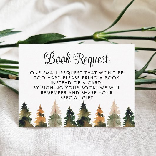 Carte de demande de livre pour baby shower sur le