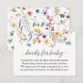 Carte de demande de livre pour Baby Shower Wildflo (Devant / Derrière)