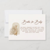 Carte de demande de livre pour la nurserie Boho (Devant)