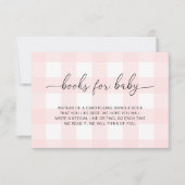 Carte de demande de livres à motif Gingham rose (Devant)