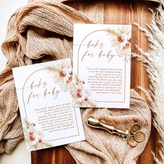 Carte de demande de livres pour bébé en herbe de p