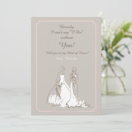 Carte de demande de mariage (Debout devant)