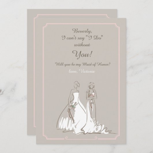 Carte de demande de mariage (Devant / Derrière)