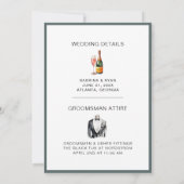 Carte de demande de Mariage classique Tuxedo (Dos)