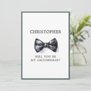 Carte de demande de Mariage classique Tuxedo