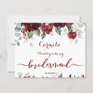 Carte de demande de Mariage Red Peony Epiphany