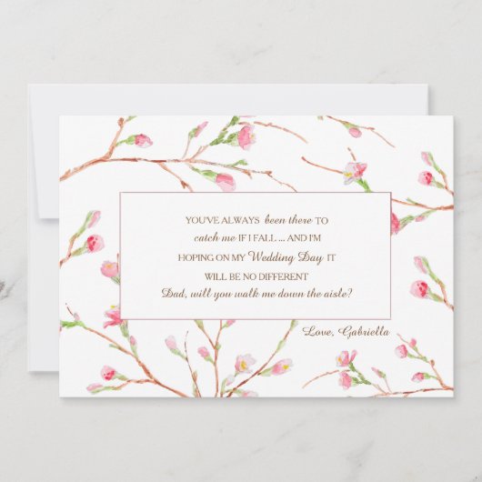 Carte de demande de mariage Spring Buds (Devant)