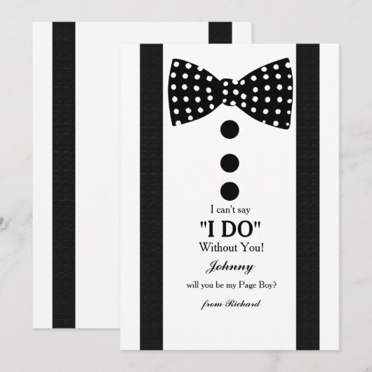 Carte de demande de page (Devant / Derrière)