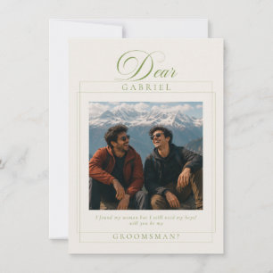 Carte de demande de proposition de garçon d'honneu